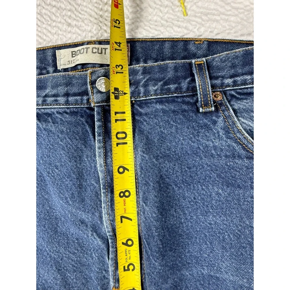 Levi 517 Jeans Mens 40x32 Blue Denim Bootcut Casual Cotton Pockets Light Wash
